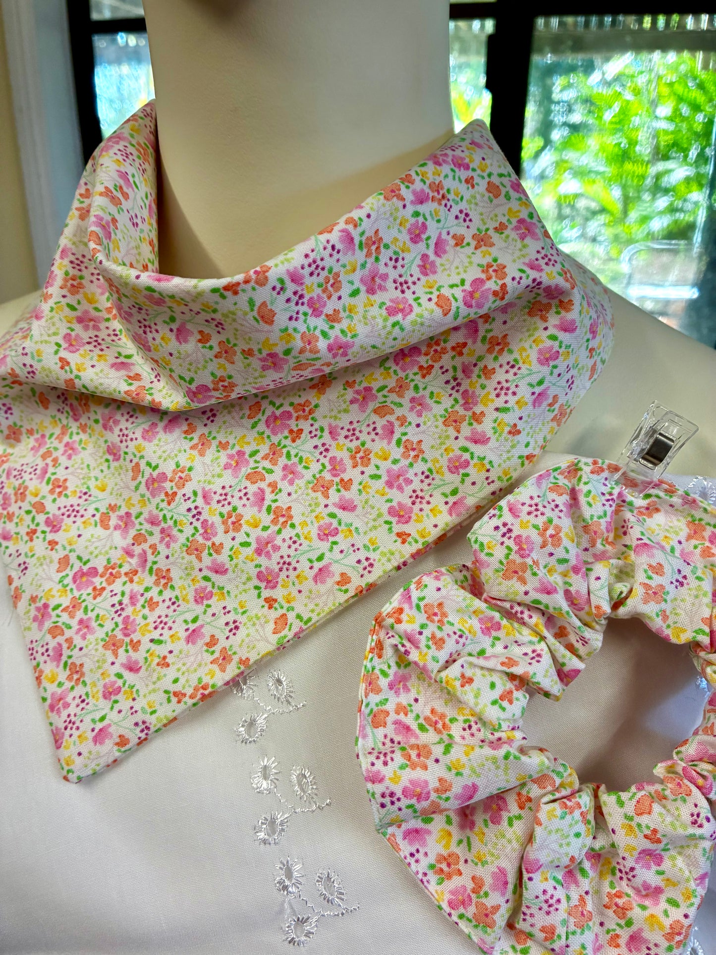 Scarf and scrunchie set